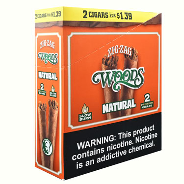 Zig Zag Woods Cigarillos Natural 15ct 2pk