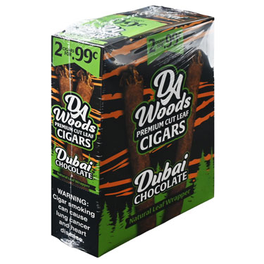 Da Woods Premium Cut Leaf Cigars Dubai Chocolate 15 Packs of 2