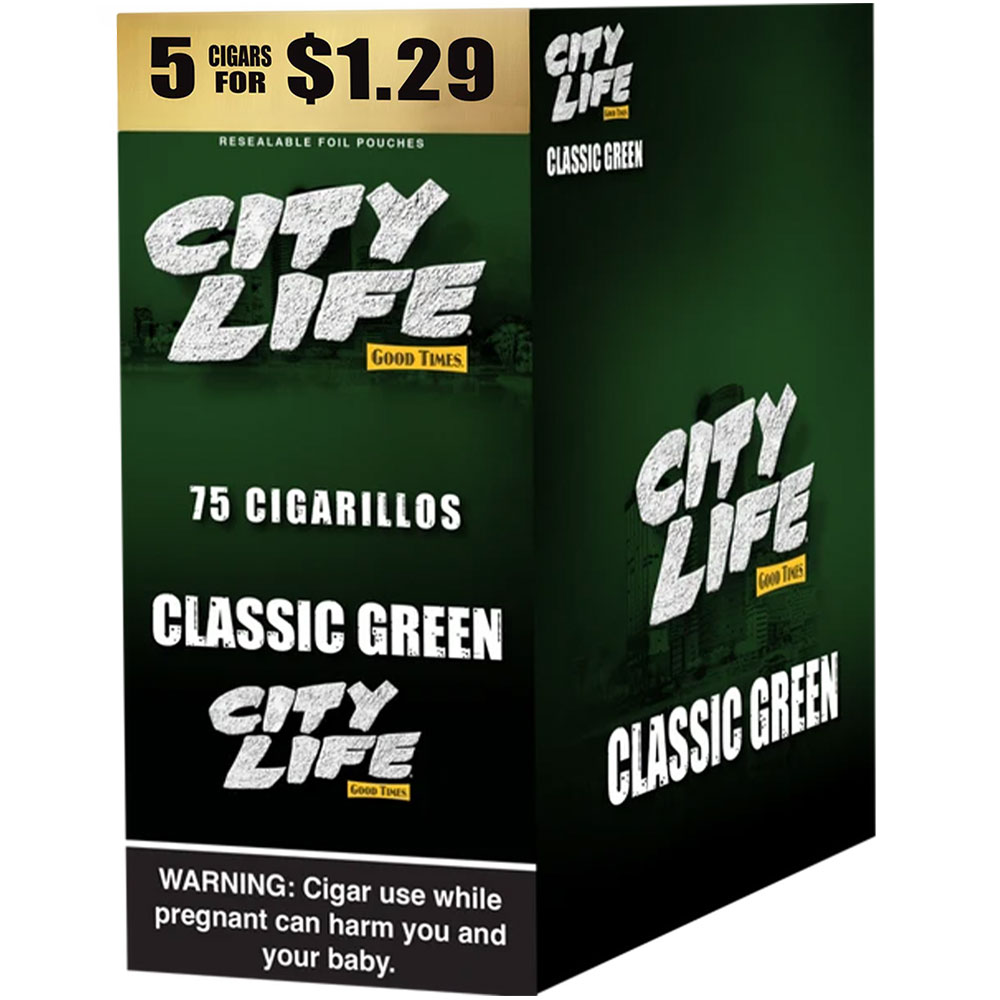 City Life Cigarillos Classic Green 15ct