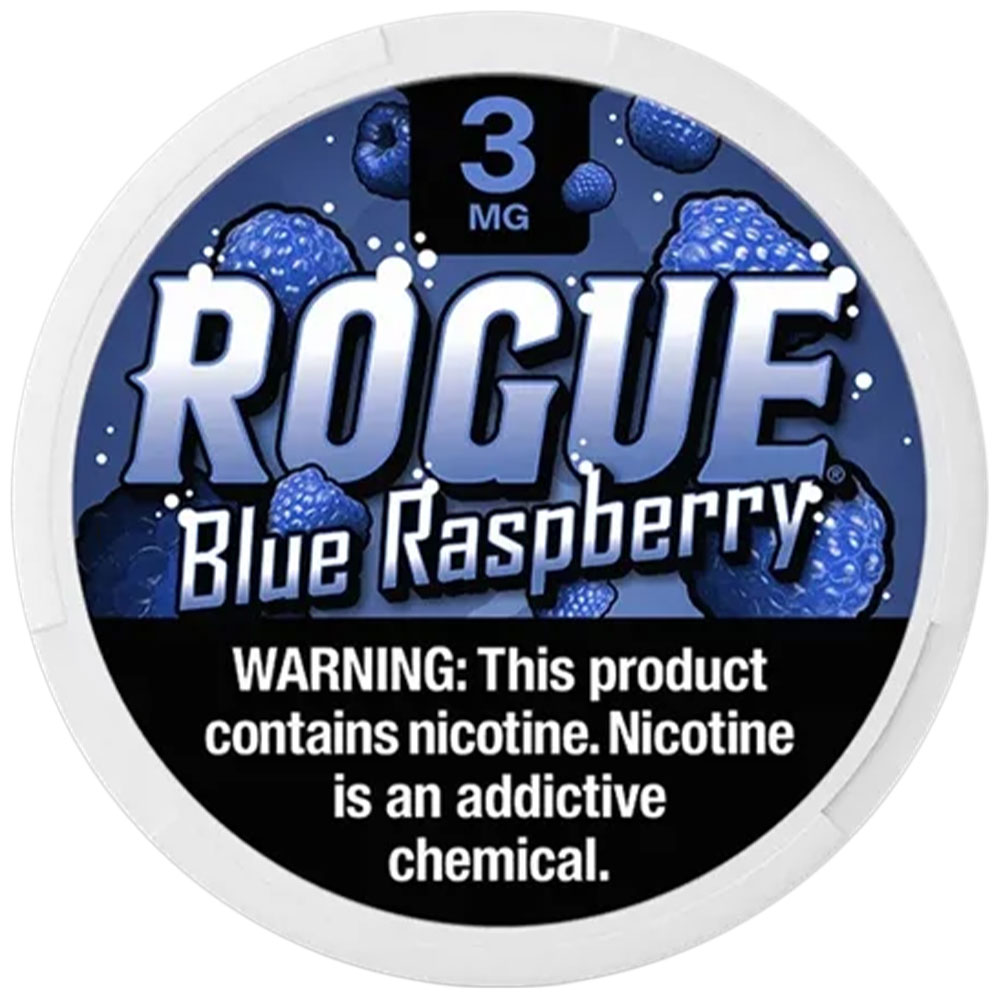 Rogue Nicotine Pouches Blue Raspberry 3mg 5ct