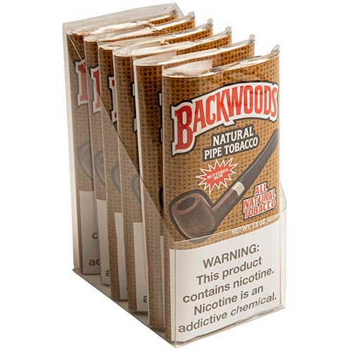 Backwoods Pipe Tobacco Buttered Rum 6 1.5oz Packs | Bluegrass Tobacco