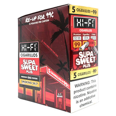 Hi Fi Cigarillos Supa Sweet Plus 15 Packs of 5