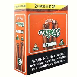 Zig Zag Woods Cigarillos Natural 15ct 2pk