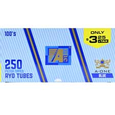 A One Cigarette Tubes Blue 100s PP 3.25 250ct Box