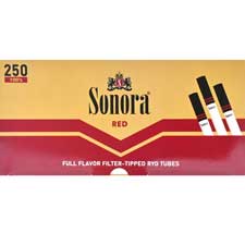 Sonora Cigarette Tubes Red 100s 250ct Box