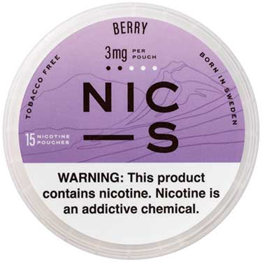 NIC S Nicotine Pouches Berry 3mg 5ct