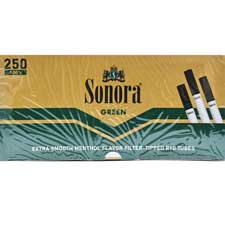 Sonora Cigarette Tubes Menthol 100s 250ct Box