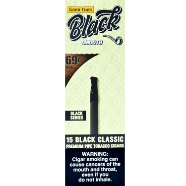 Good Times Cigarillos Black Smooth Classic Cigars 15ct Box